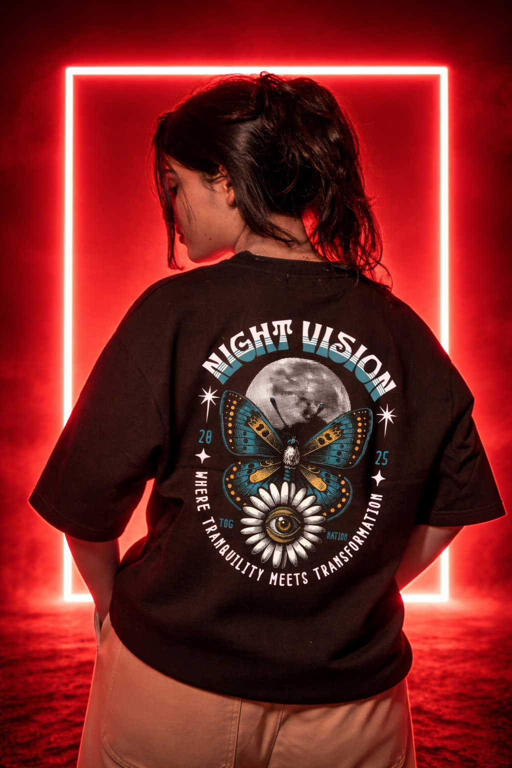Oversized T-Shirt : NIGHT VISION